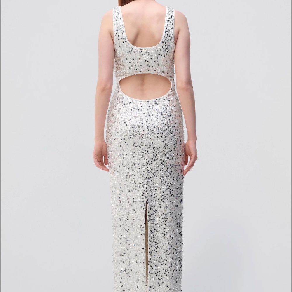 JONATHAN SIMKHAI Dione Sequin Column Gown Size 6